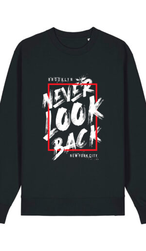 Never Look Back φουτερ μπλούζα χωρίς κουκούλα