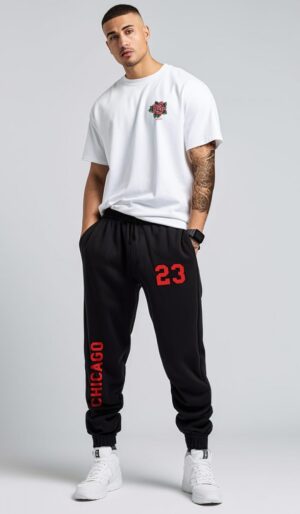 Chicago Παντελόνια φούτερ με λάστιχο