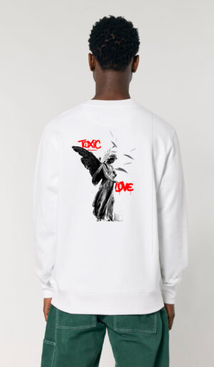 Toxic Love φουτερ μπλούζα χωρίς κουκούλα